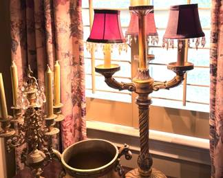 Assorted Table Lamps and Candelabras