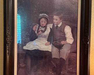 Wood framed print "The Centre of Attraction" by James Hayllar