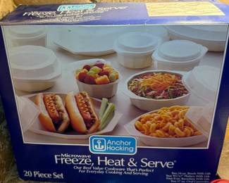 Anchor Hocking Microwave Freeze, Heat & Serve Cookware