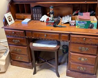 Solid Wood Secretary Desk