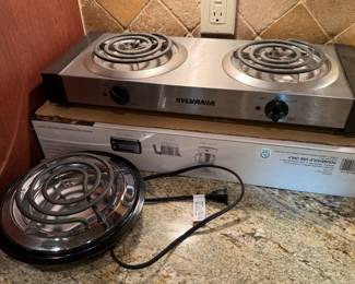 Sylvania double and single hot plates