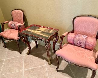 Armchairs with Accent Pillows