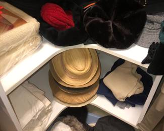 Assorted men's and women's hats