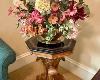 Side Table with Floral Arrangement