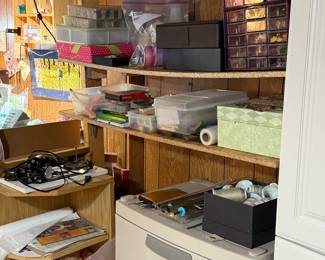 Crafting supplies and storage