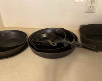 Lot of Griswold Cast Iron Skillets