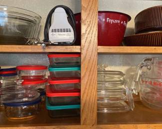 Pyrex Containers, Measuring Cups, Mixing Bowls And More