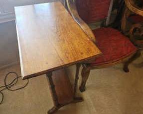 Empire Style Parlor Chair And A MidCentury Side Table