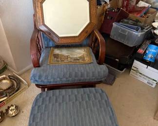 Gliding Rocker With Matching Stool And Mirror