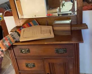 Cabinet And Mirror