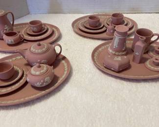 Miniature Wedgwood Rose Tea Set