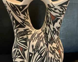 TA192Acoma New Mexico, Wedding Vase By Juanico