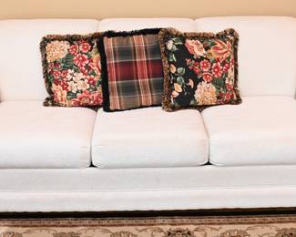 Beautiful White Sleeper Sofa w/Pillows