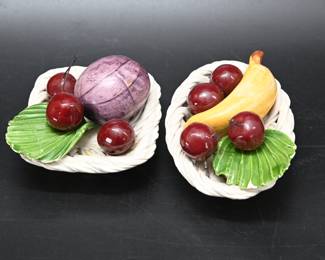 Vintage Italian Ceramic Fruit Baskets
