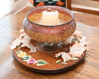 Crackle Glass/Lazy Susan 