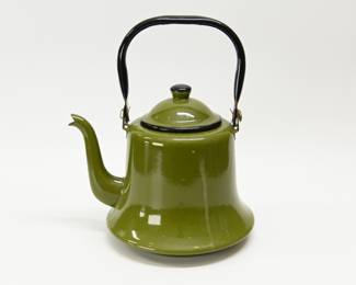 Vintage Avocado Green Tea Pot

