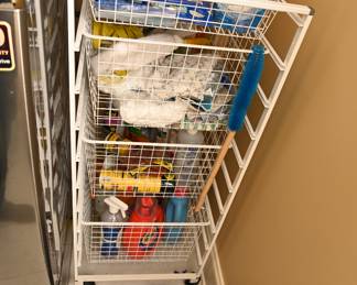 Rolling Storage Rack Plus Contents 