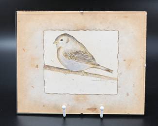 Original Bird Painting Signed Darlene Peviccot 95