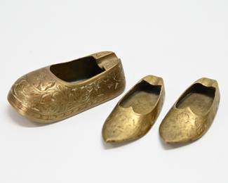 Brass Slipper Ashtrays 
