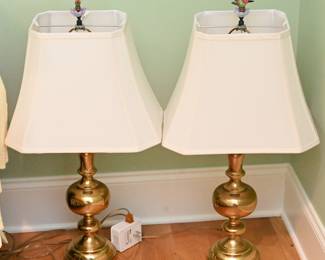 Matching Brass Lamps 