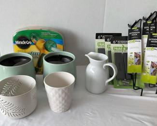Easy Plant Plant Holders,Plant Pots,Ceramic Watering Pitcher,Miraclegro Liquafeed,Extension Hooks