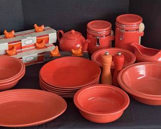 Orange Dishes Serving Fiesta And Cantina Wear, Crate and Barrel