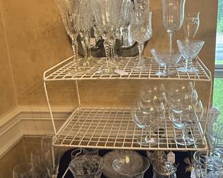 Serving pieces and glassware 