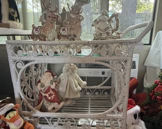 Cute rattan tea cart