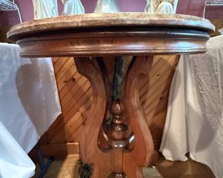 Marble topped side table 