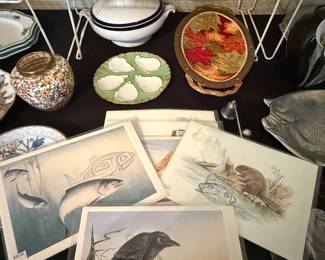 A collection of Sue Coleman watercolor prints