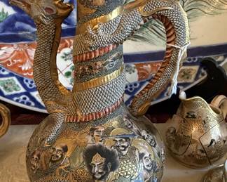 Unique Asian dragon jar