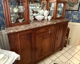 Marble topped sideboard 