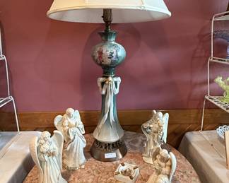 Marble topped side table