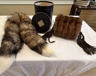 Fur stole and rare mink muffler 