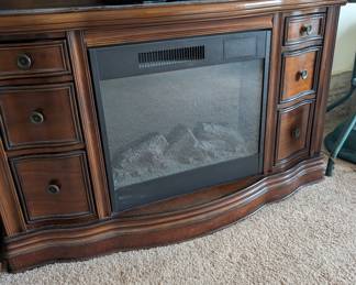 Electric fireplace/TV stand with remote