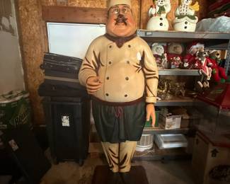 LIFE SIZE CHEF STATUE