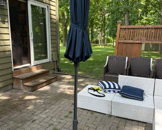 UMBRELLA WITH STAND NEW/ lights inside of umbrella