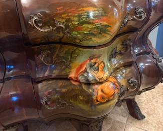 SPANISH STYLE 3 DRAWER CHEST! BEAUTIFUL DESIGN W MARBLE TOP