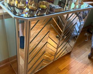 ONE OF 2 MIRRORED CABINETS