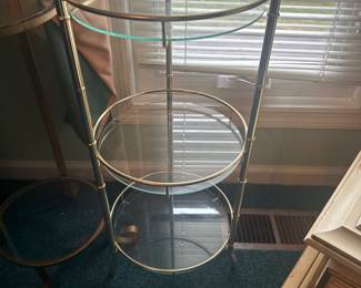 MCM Gold and Glass side table