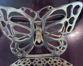 Brass butterfly book holder
