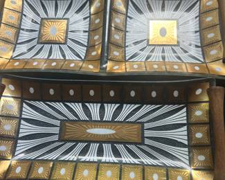Art Deco Glass Serving Trays
