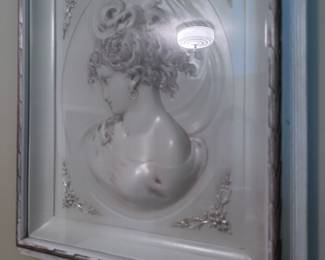 white vintage cameo