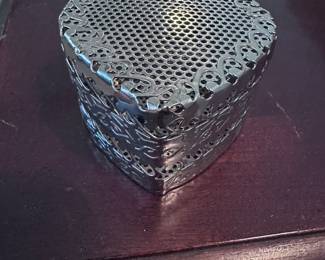 heart shaped silver box
