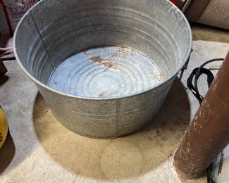galvanized wash tub