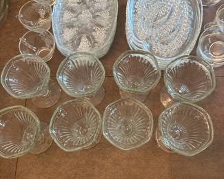 Vintage glass entertaining set