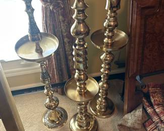 Brass Floor Candlesticks