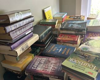 lots of books! Many are Christian or religious books.