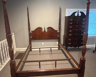 Queen Poster Bed and Highboy