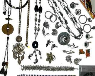 Costume Jewelry Collection Silvery, Black, Patriotic Mix  More